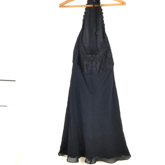 Jones New York Silk LBD Lace Halter Flounce Dress - Picture 3 of 8
